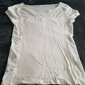 Light Pinky Peach Sheer and Cotton Top